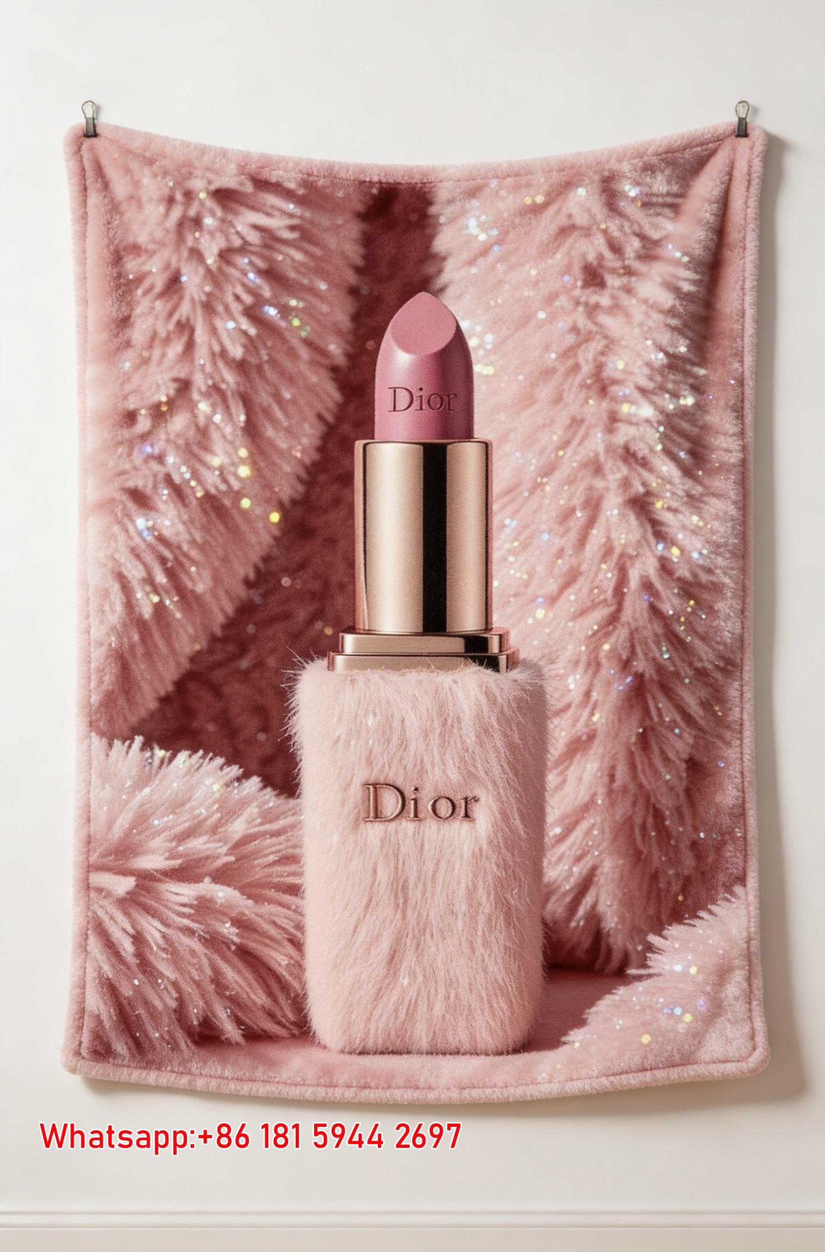 Dior Pink Lipstick Flannel Blanket Throw Sofa Decor D104